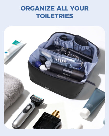 Travel Toiletry Bag for Men, Small Dopp Kit for Toiletries | Water-Resistant Fabric, Travel Bag for Toiletries, Compact Storage, Shaving Accessories, Weekend Trips