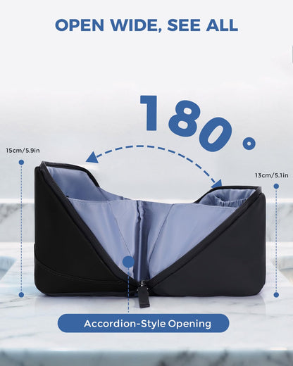 Travel Toiletry Bag for Men, Small Dopp Kit for Toiletries | Water-Resistant Fabric, Travel Bag for Toiletries, Compact Storage, Shaving Accessories, Weekend Trips