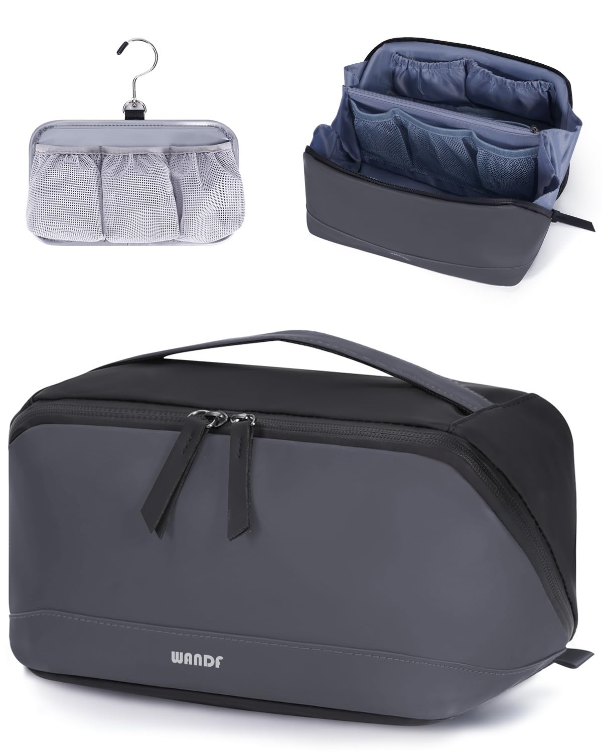 Travel Toiletry Bag for Men, Small Dopp Kit for Toiletries | Water-Resistant Fabric, Travel Bag for Toiletries, Compact Storage, Shaving Accessories, Weekend Trips