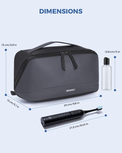 Travel Toiletry Bag for Men, Small Dopp Kit for Toiletries | Water-Resistant Fabric, Travel Bag for Toiletries, Compact Storage, Shaving Accessories, Weekend Trips