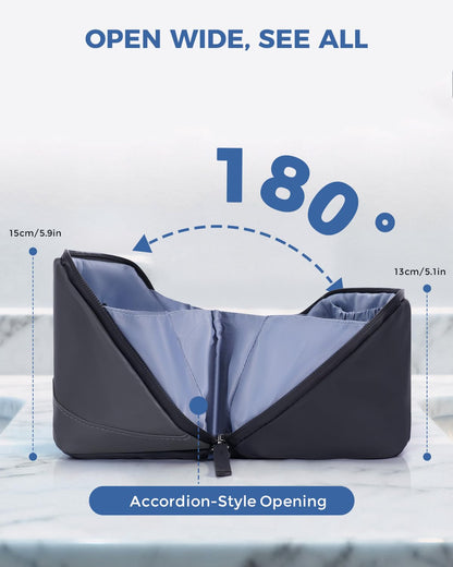 Travel Toiletry Bag for Men, Small Dopp Kit for Toiletries | Water-Resistant Fabric, Travel Bag for Toiletries, Compact Storage, Shaving Accessories, Weekend Trips