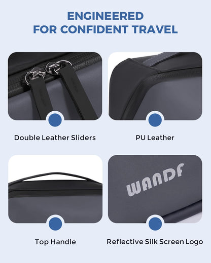 Travel Toiletry Bag for Men, Small Dopp Kit for Toiletries | Water-Resistant Fabric, Travel Bag for Toiletries, Compact Storage, Shaving Accessories, Weekend Trips