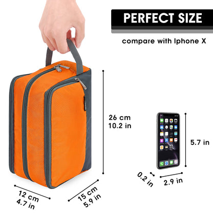 Travel Toiletry Bag for Men, Small Dopp Kit for Toiletries | Water-Resistant Fabric, Travel Bag for Toiletries, Compact Storage, Shaving Accessories, Weekend Trips
