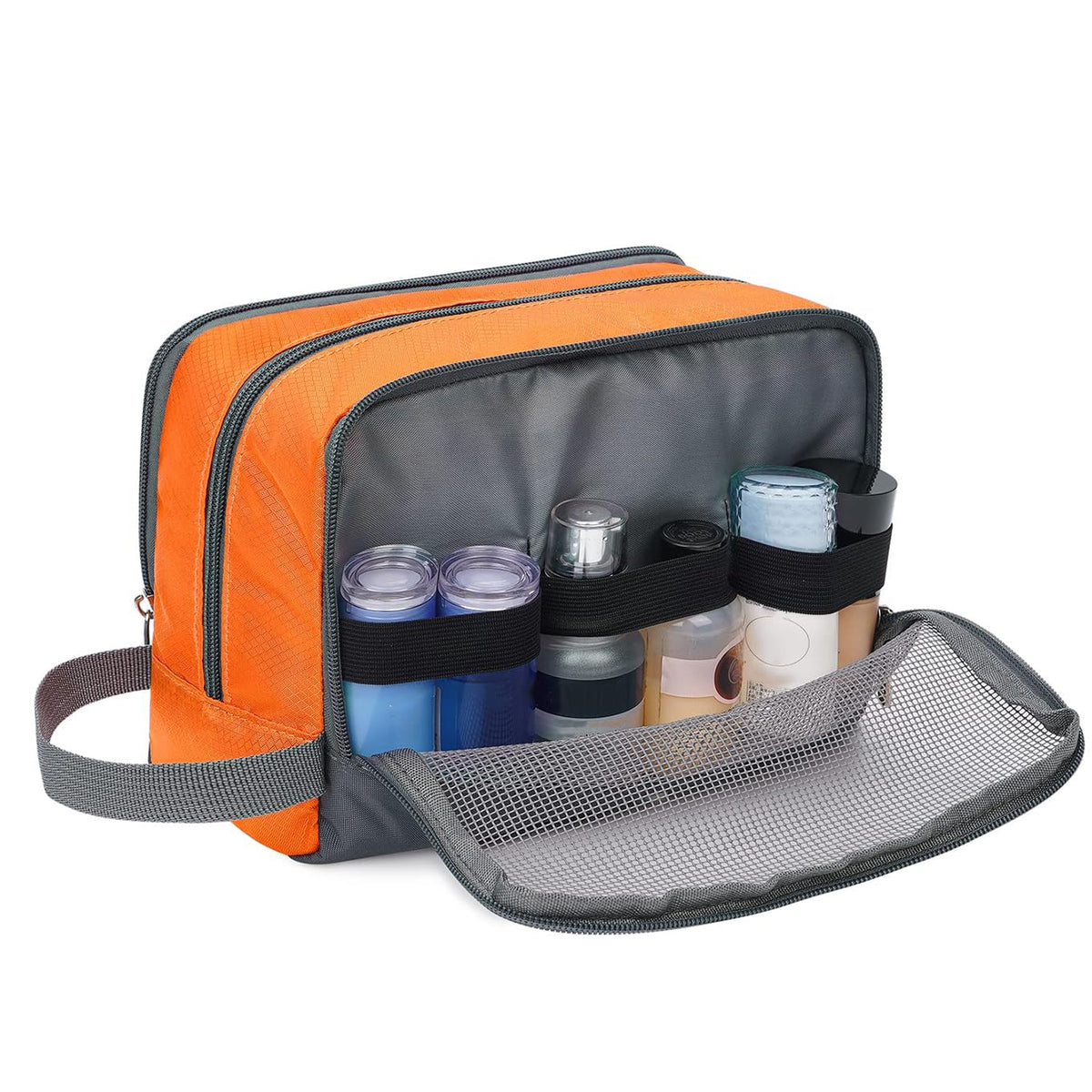 Travel Toiletry Bag for Men, Small Dopp Kit for Toiletries | Water-Resistant Fabric, Travel Bag for Toiletries, Compact Storage, Shaving Accessories, Weekend Trips