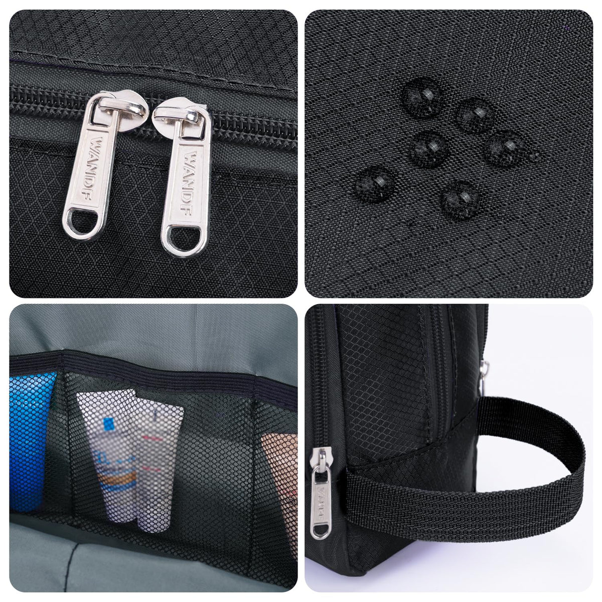 Travel Toiletry Bag for Men, Small Dopp Kit for Toiletries | Water-Resistant Fabric, Travel Bag for Toiletries, Compact Storage, Shaving Accessories, Weekend Trips