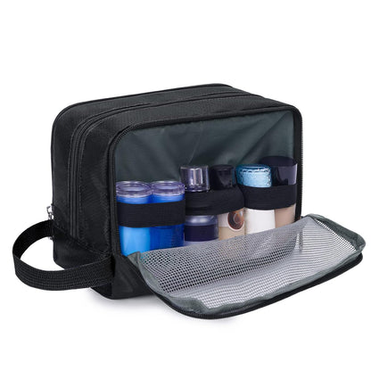 Travel Toiletry Bag for Men, Small Dopp Kit for Toiletries | Water-Resistant Fabric, Travel Bag for Toiletries, Compact Storage, Shaving Accessories, Weekend Trips