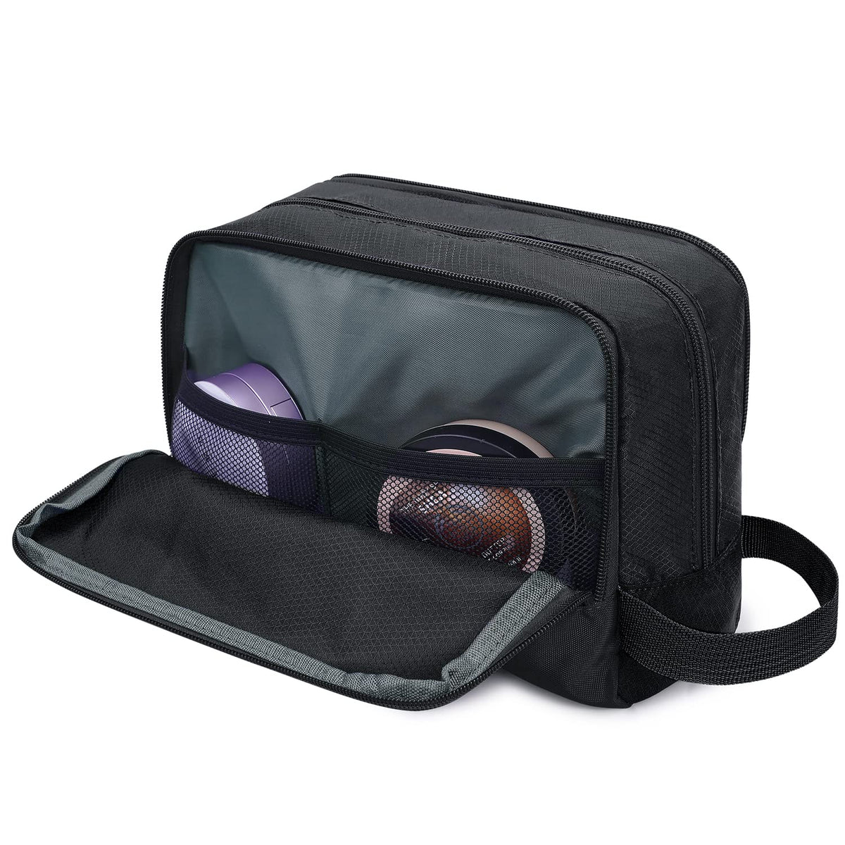 Travel Toiletry Bag for Men, Small Dopp Kit for Toiletries | Water-Resistant Fabric, Travel Bag for Toiletries, Compact Storage, Shaving Accessories, Weekend Trips