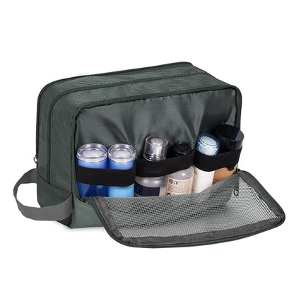 Travel Toiletry Bag for Men, Small Dopp Kit for Toiletries | Water-Resistant Fabric, Travel Bag for Toiletries, Compact Storage, Shaving Accessories, Weekend Trips