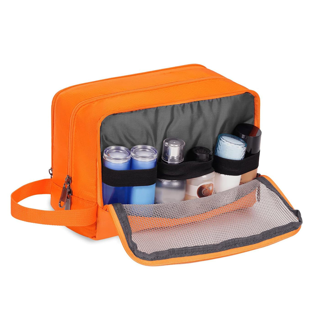 Travel Toiletry Bag for Men, Small Dopp Kit for Toiletries | Water-Resistant Fabric, Travel Bag for Toiletries, Compact Storage, Shaving Accessories, Weekend Trips