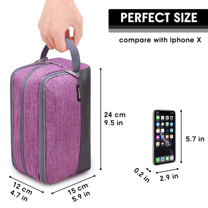 Travel Toiletry Bag for Men, Small Dopp Kit for Toiletries | Water-Resistant Fabric, Travel Bag for Toiletries, Compact Storage, Shaving Accessories, Weekend Trips