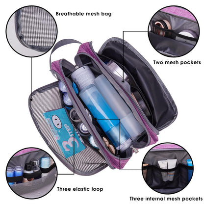 Travel Toiletry Bag for Men, Small Dopp Kit for Toiletries | Water-Resistant Fabric, Travel Bag for Toiletries, Compact Storage, Shaving Accessories, Weekend Trips