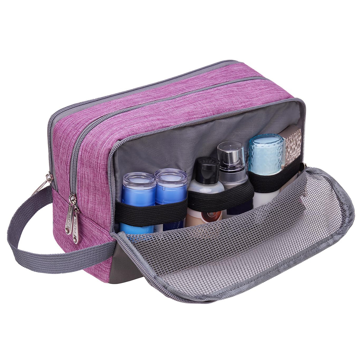 Travel Toiletry Bag for Men, Small Dopp Kit for Toiletries | Water-Resistant Fabric, Travel Bag for Toiletries, Compact Storage, Shaving Accessories, Weekend Trips