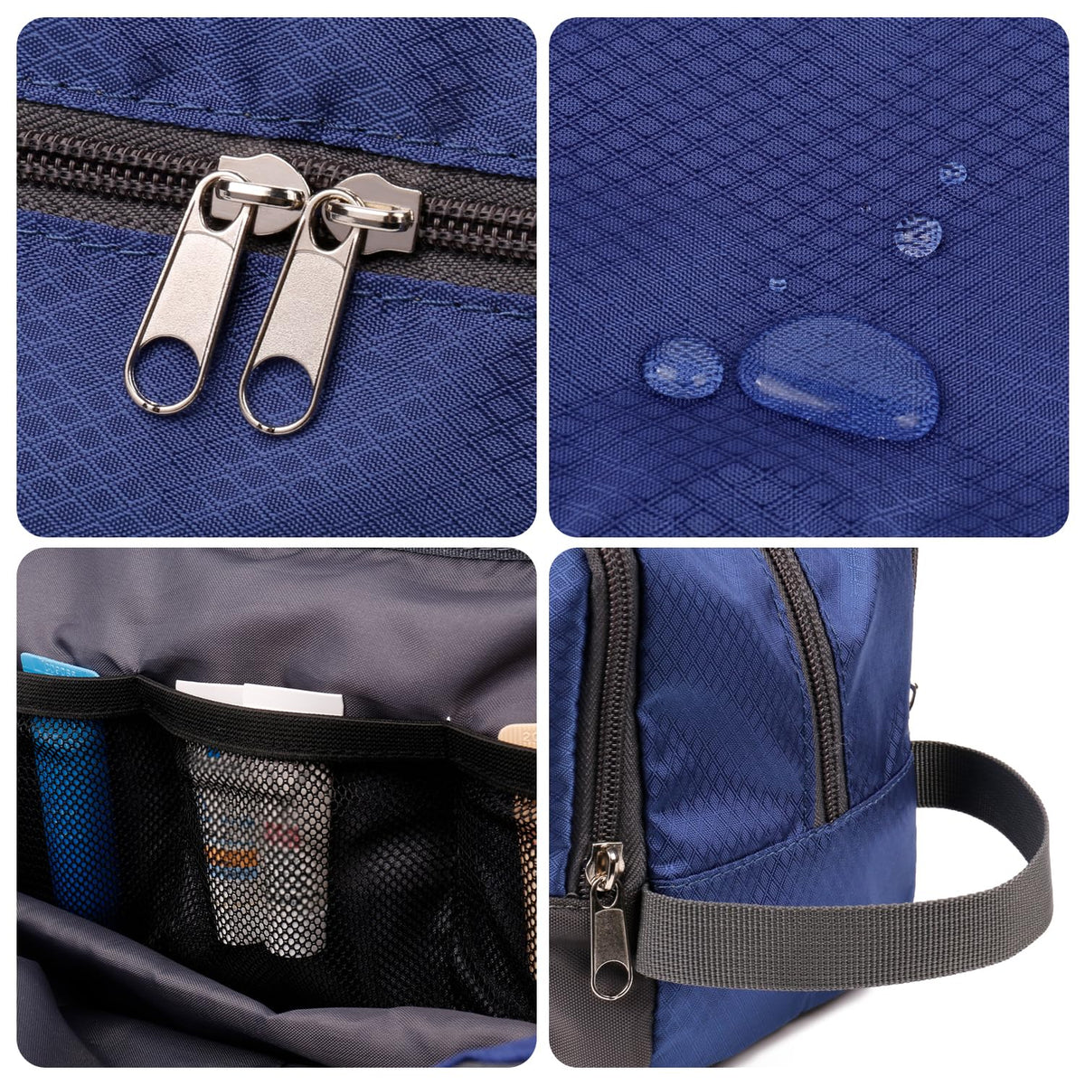 Travel Toiletry Bag for Men, Small Dopp Kit for Toiletries | Water-Resistant Fabric, Travel Bag for Toiletries, Compact Storage, Shaving Accessories, Weekend Trips