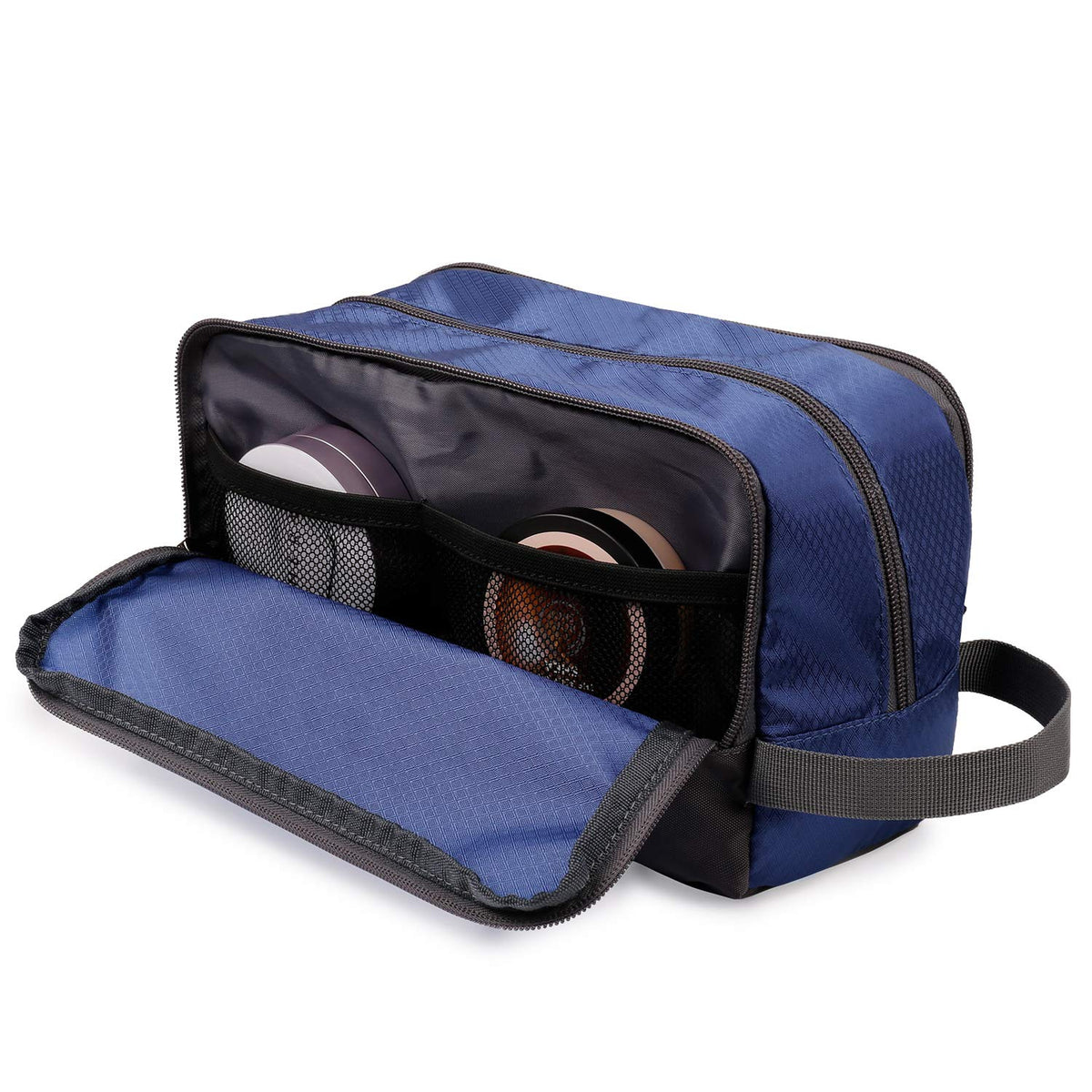 Travel Toiletry Bag for Men, Small Dopp Kit for Toiletries | Water-Resistant Fabric, Travel Bag for Toiletries, Compact Storage, Shaving Accessories, Weekend Trips