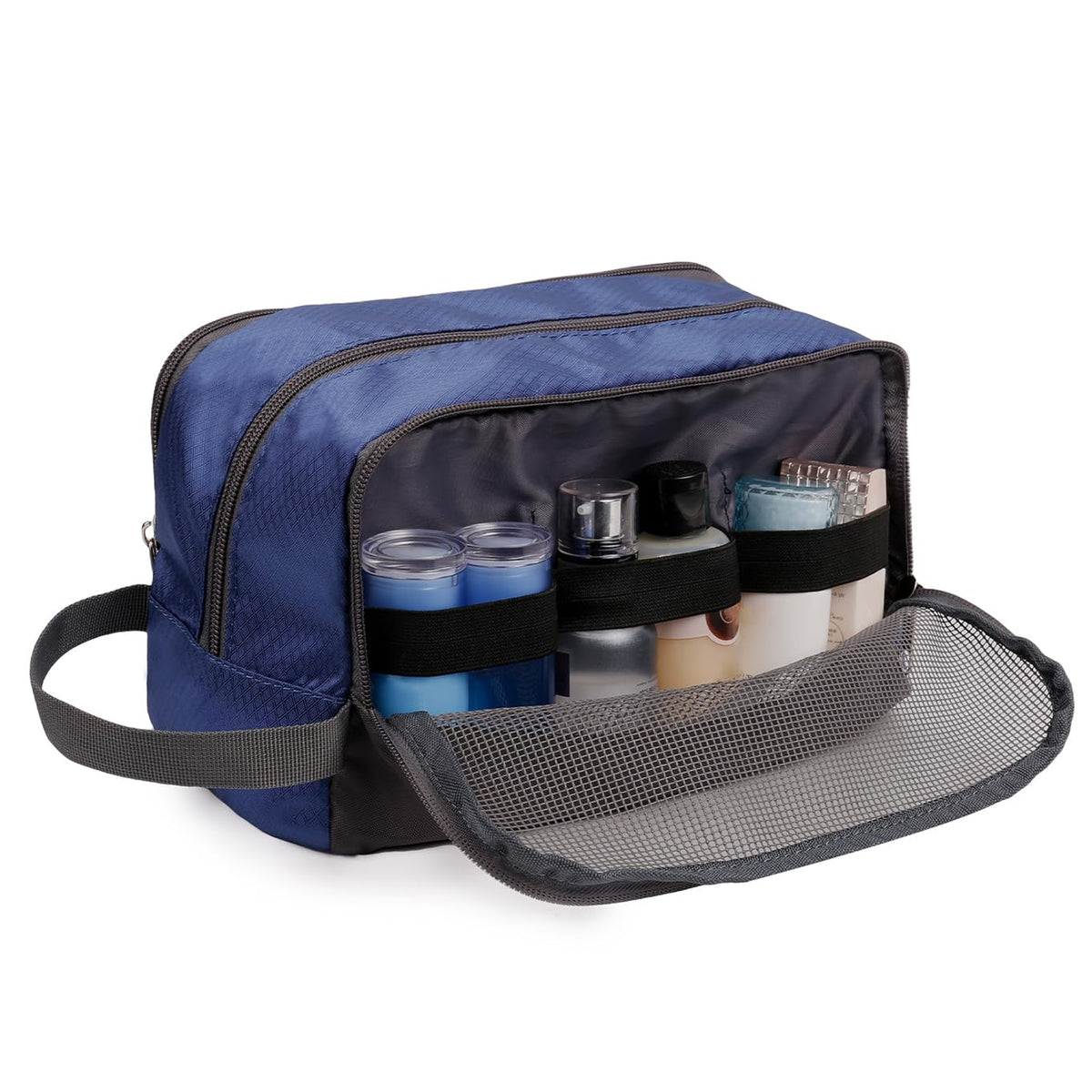 Travel Toiletry Bag for Men, Small Dopp Kit for Toiletries | Water-Resistant Fabric, Travel Bag for Toiletries, Compact Storage, Shaving Accessories, Weekend Trips