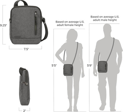 unisex-adult Anti Theft Urban Small Crossbody Bag, Black, One Size