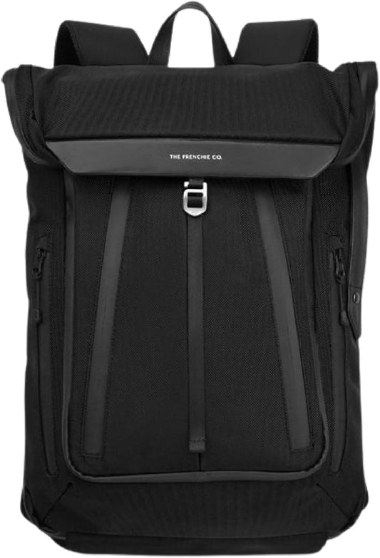. - Work/Travel Speed Backpack - Expandable 23-30 L Laptop Pack - Anti-theft magnetic closure - Ballistic nylon body with full-grain Italian leather trim
