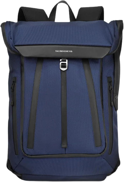 . - Work/Travel Speed Backpack - Expandable 23-30 L Laptop Pack - Anti-theft magnetic closure - Ballistic nylon body with full-grain Italian leather trim