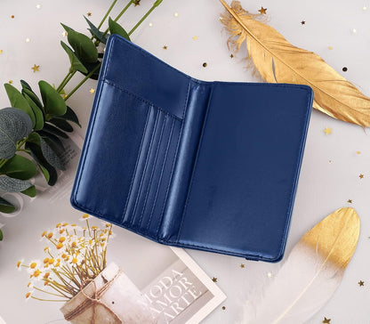 Passport Holder Cover, RFID Travel Wallet Women Card Holder | Travel Essentials, Passport Book Holders, Passport Cover Case, PU Leather, Cute, Thin, Spliced Design, Green Flower - Colors B