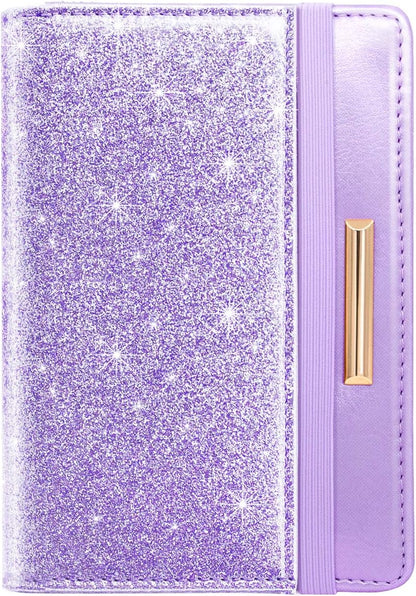 Passport Holder Cover, RFID Travel Wallet Women Card Holder | Travel Essentials, Passport Book Holders, Passport Cover Case, PU Leather, Cute, Thin, Spliced Design, Green Flower - Colors B
