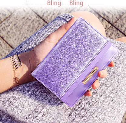 Passport Holder Cover, RFID Travel Wallet Women Card Holder | Travel Essentials, Passport Book Holders, Passport Cover Case, PU Leather, Cute, Thin, Spliced Design, Green Flower - Colors B