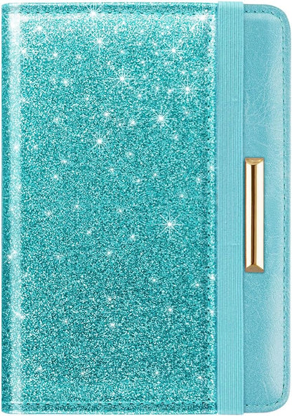 Passport Holder Cover, RFID Travel Wallet Women Card Holder | Travel Essentials, Passport Book Holders, Passport Cover Case, PU Leather, Cute, Thin, Spliced Design, Green Flower - Colors B