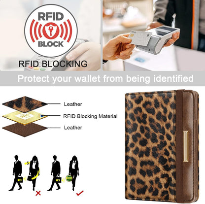 Passport Holder Cover, RFID Travel Wallet Women Card Holder | Travel Essentials, Passport Book Holders, Passport Cover Case, PU Leather, Cute, Thin, Spliced Design, Green Flower - Colors B