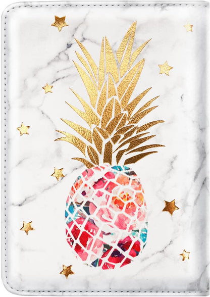 Passport Holder Cover, RFID Travel Wallet Women Card Holder | Travel Essentials, Passport Book Holders, Passport Cover Case, PU Leather, Cute, Thin, Spliced Design, Green Flower - Colors B