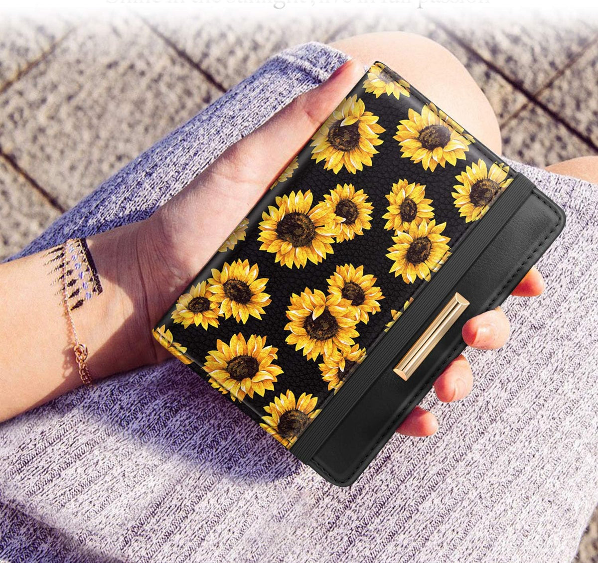 Passport Holder Cover, RFID Travel Wallet Women Card Holder | Travel Essentials, Passport Book Holders, Passport Cover Case, PU Leather, Cute, Thin, Spliced Design, Green Flower - Colors B
