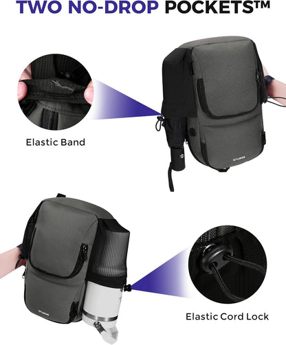 Crossbody Bags for Women Men, Anti-Theft RFID Blocking Sling Backpack Water Resistant Chest Shoulder Daypack, Black