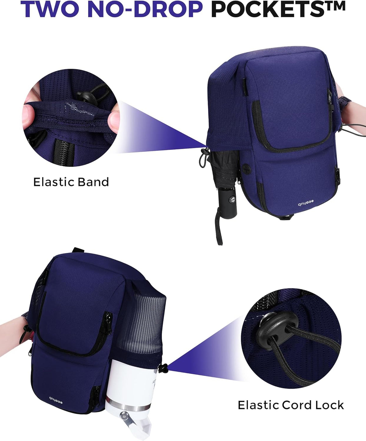 Crossbody Bags for Women Men, Anti-Theft RFID Blocking Sling Backpack Water Resistant Chest Shoulder Daypack, Black