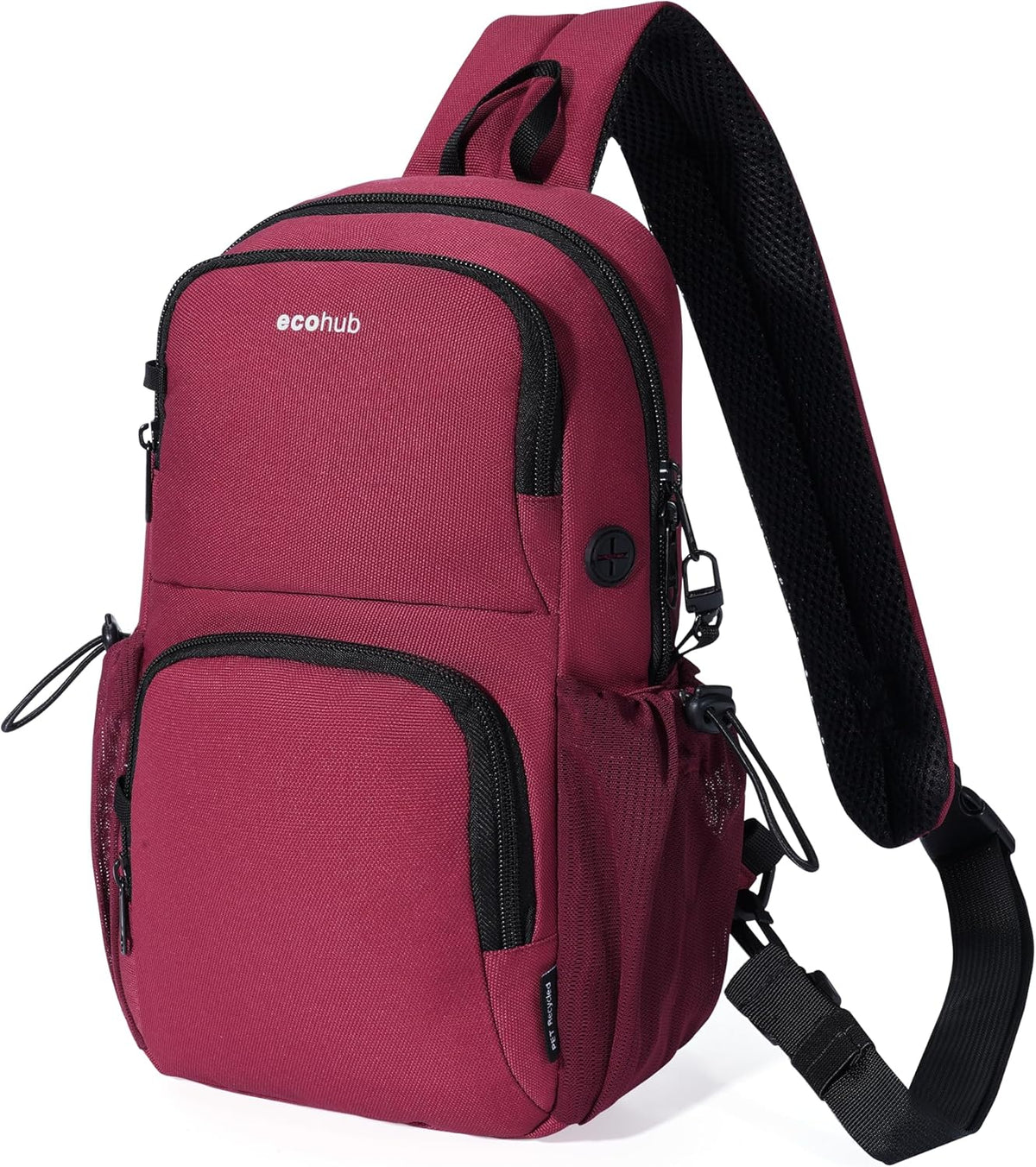 Crossbody Bags for Women Men, Anti-Theft RFID Blocking Sling Backpack Water Resistant Chest Shoulder Daypack, Black