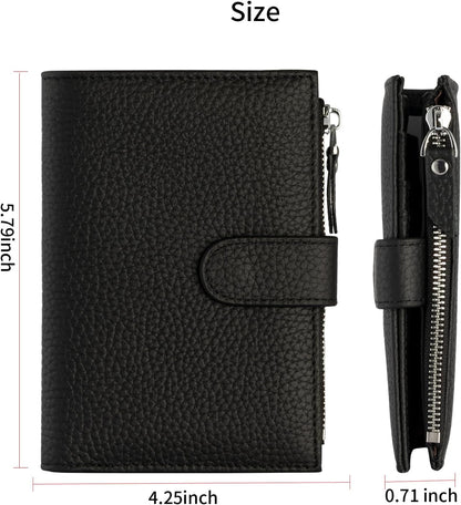 Passport wallet and Card Slot Combo RFID Blocking Leather Travel Passport Wallet for Men and Women with Zippered Coins Pocket Passport holder, Deep Blue