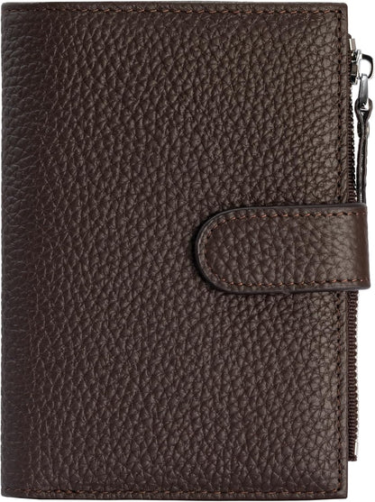 Passport wallet and Card Slot Combo RFID Blocking Leather Travel Passport Wallet for Men and Women with Zippered Coins Pocket Passport holder, Deep Blue