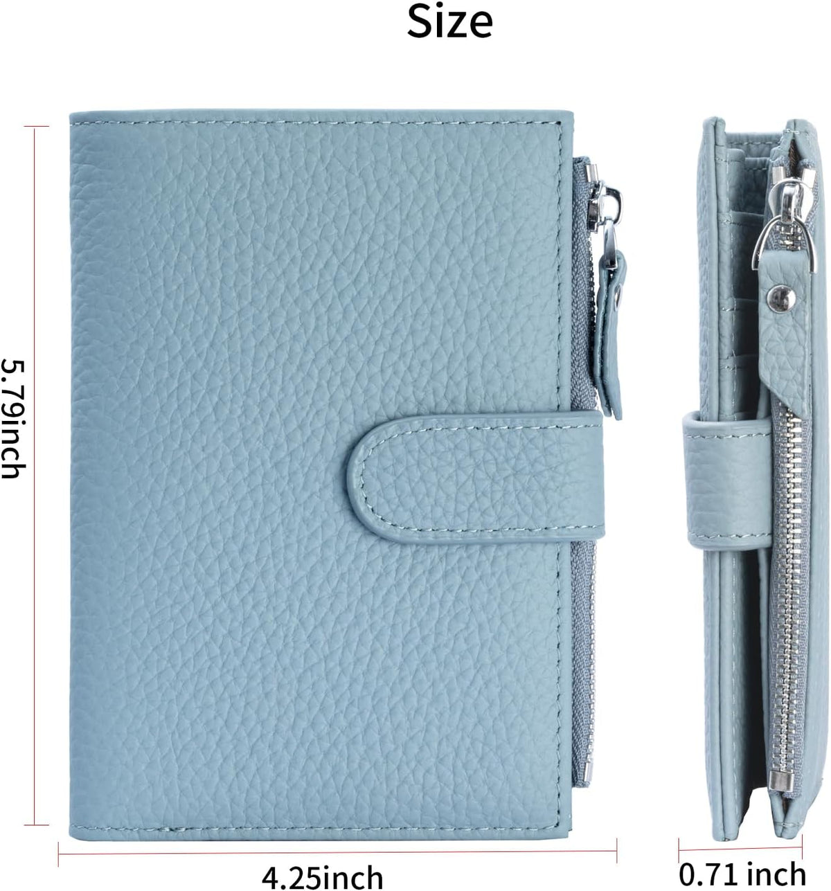 Passport wallet and Card Slot Combo RFID Blocking Leather Travel Passport Wallet for Men and Women with Zippered Coins Pocket Passport holder, Deep Blue