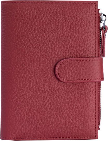 Passport wallet and Card Slot Combo RFID Blocking Leather Travel Passport Wallet for Men and Women with Zippered Coins Pocket Passport holder, Deep Blue