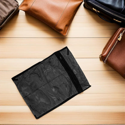 8pcs Black Laundry Mesh Bags for Travel Use, Breathable Polyester Wash Bags with Zipper, Protects Clothing from Snagging, for Gloves and Underwear Organization
