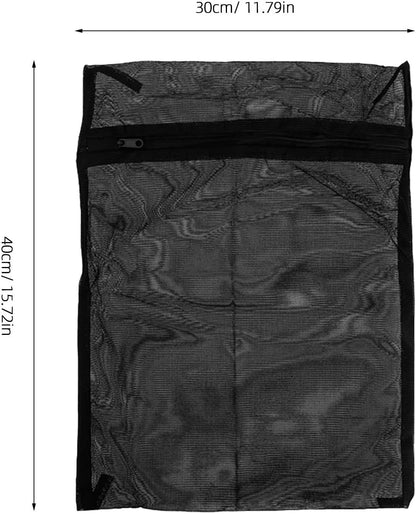 8pcs Black Laundry Mesh Bags for Travel Use, Breathable Polyester Wash Bags with Zipper, Protects Clothing from Snagging, for Gloves and Underwear Organization