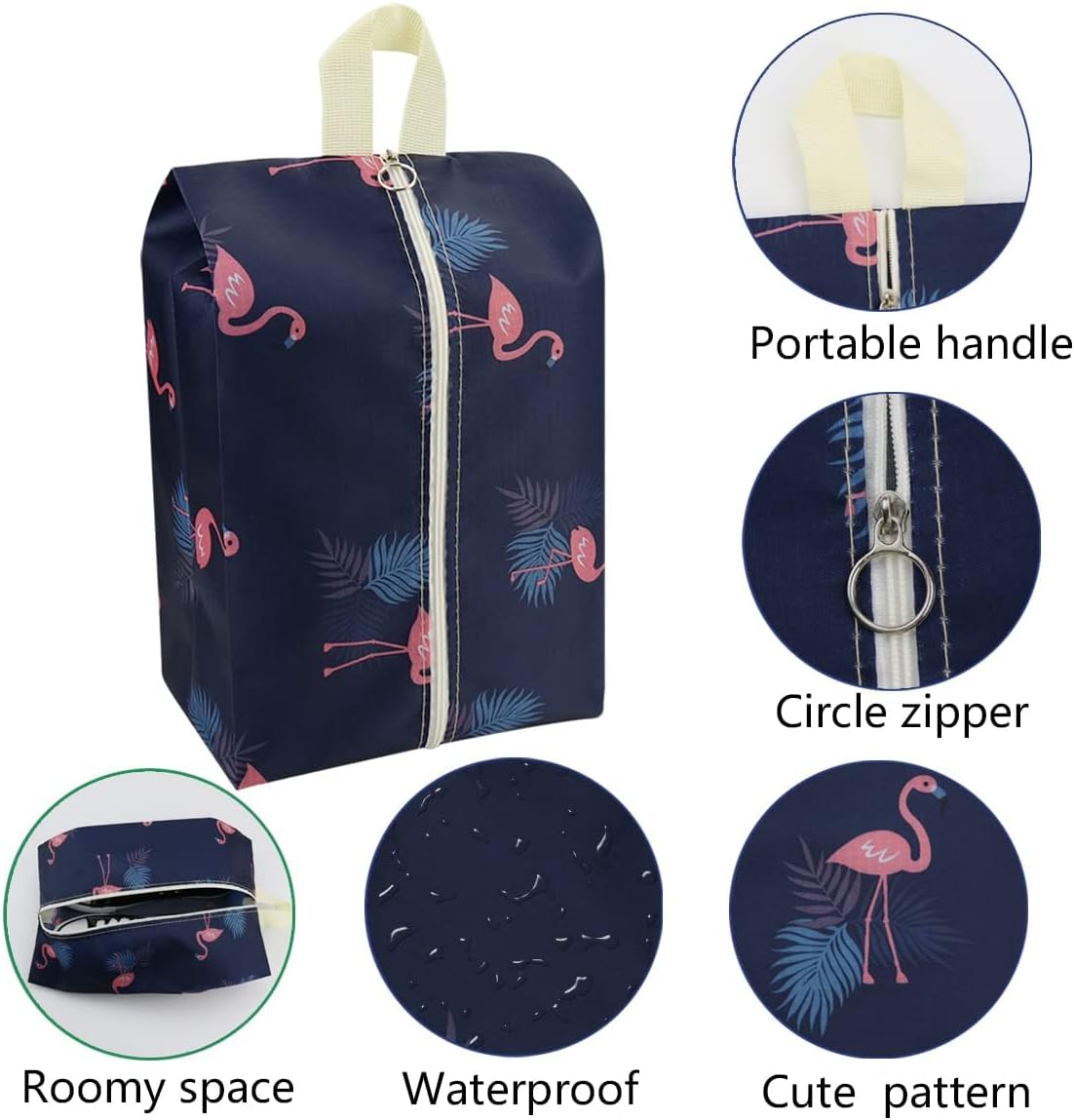Travel Shoe Bags Waterproof Portable Shoe Storage Pouch with Handle for Men & Women