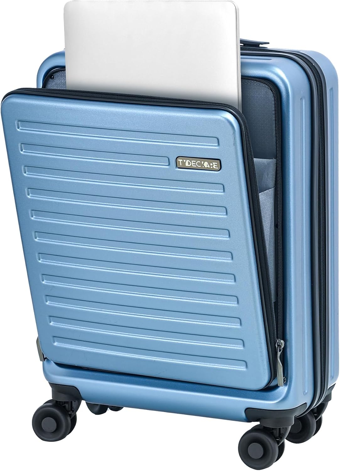 20 Inch Carry On Luggage with Front Pocket, 21.65 * 15.35 * 7.87" Suitable for Airplane Overhead Bin, 34L Lightweight PC+ABS Hardshell with YKK Zipper, TSA Lock Approved, Dark Green