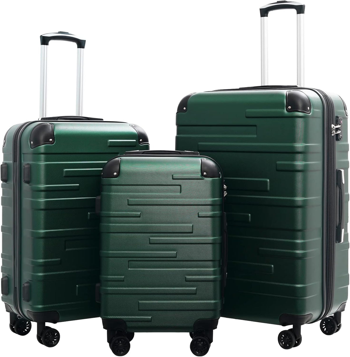 Hardside Carry-On Luggage with TSA Lock, Spinner Wheels, Telescopic Handle, Lightweight Suitcase (Champagne, S(20in_carry on))