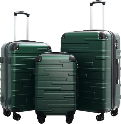 Hardside Carry-On Luggage with TSA Lock, Spinner Wheels, Telescopic Handle, Lightweight Suitcase (Champagne, S(20in_carry on))