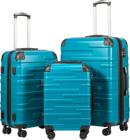 Hardside Carry-On Luggage with TSA Lock, Spinner Wheels, Telescopic Handle, Lightweight Suitcase (Champagne, S(20in_carry on))