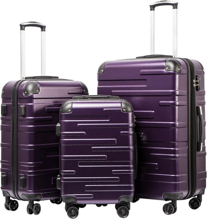 Hardside Carry-On Luggage with TSA Lock, Spinner Wheels, Telescopic Handle, Lightweight Suitcase (Champagne, S(20in_carry on))