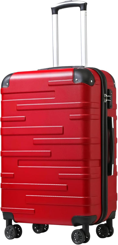 Hardside Carry-On Luggage with TSA Lock, Spinner Wheels, Telescopic Handle, Lightweight Suitcase (Champagne, S(20in_carry on))
