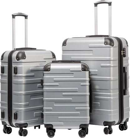 Hardside Carry-On Luggage with TSA Lock, Spinner Wheels, Telescopic Handle, Lightweight Suitcase (Champagne, S(20in_carry on))