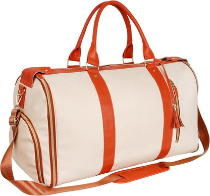 Travel Convertible Carry On Garment Bag 2.0 with Shoe Pouch & Detachable Shoulder Strap - Improved Zipper and reinforced straps - Rose