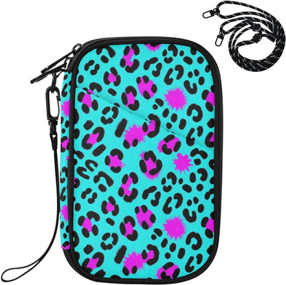 Travel Document Organizer 8.26×5.51×1.18 In | Water Resistant Oxford Multi Pockets Detachable Strap for Adults Outdoor Navy Teal