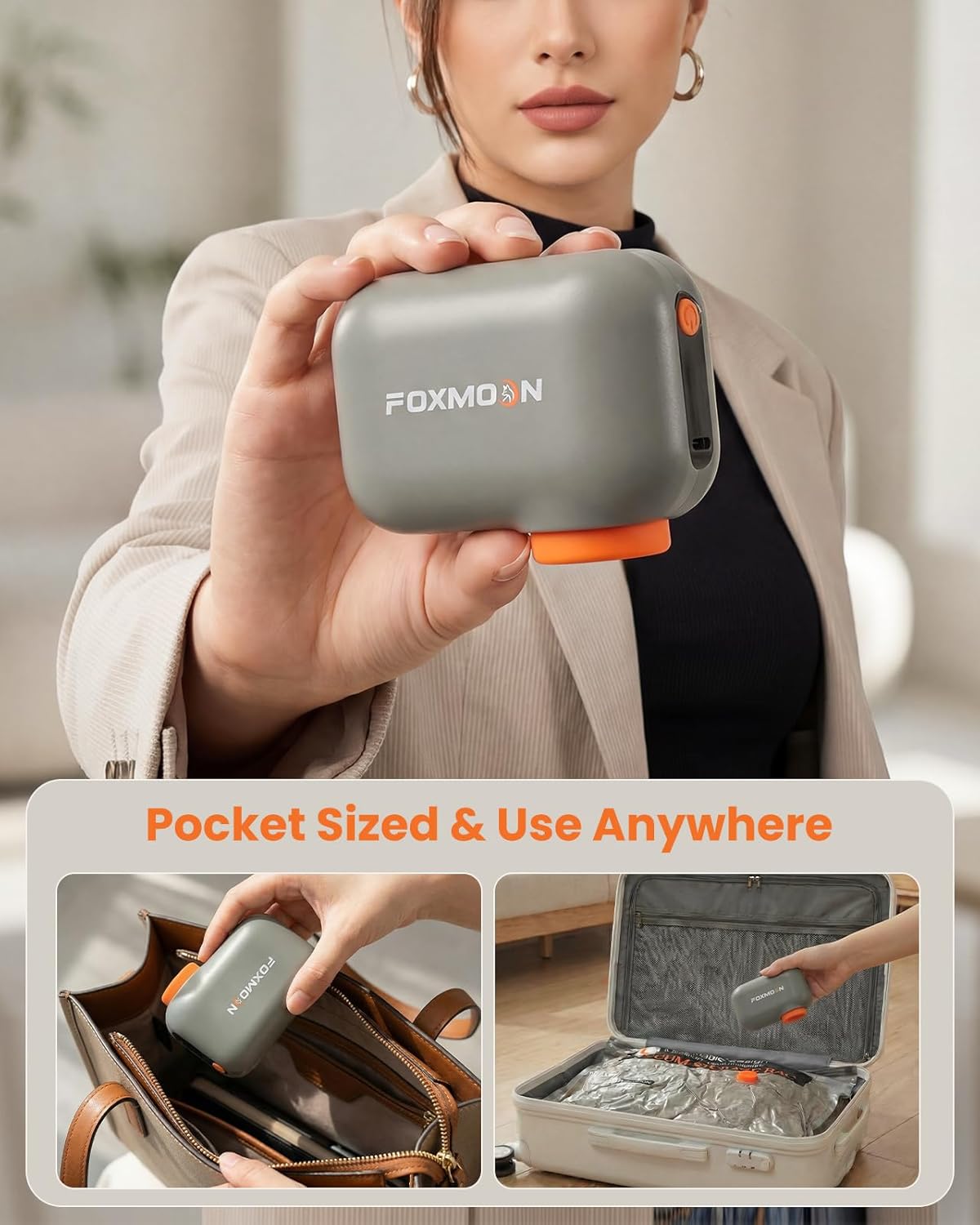 Vacuum Bags for Clothing Travel with Rechargeable Electric Pump, Compression Vacuuum Storage Bags for Luggage and Seasonal Storage, Space Saver Seal Bags for Cruise and Vacation