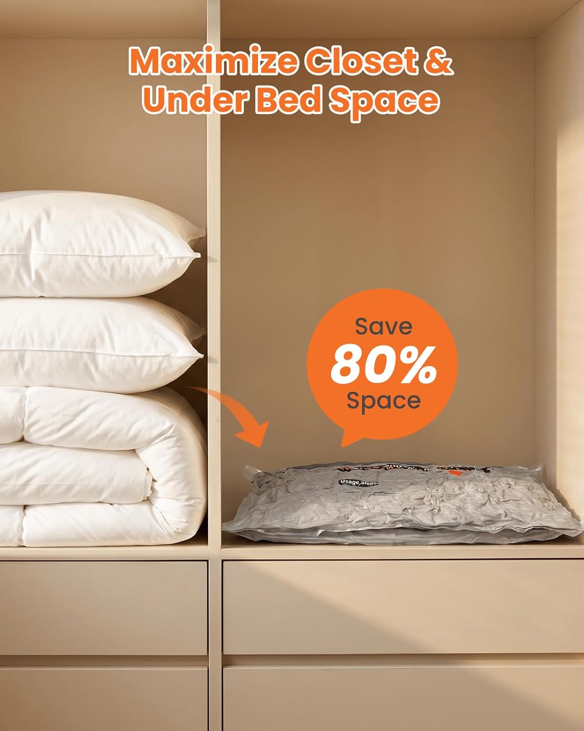 Vacuum Bags for Clothing Travel with Rechargeable Electric Pump, Compression Vacuuum Storage Bags for Luggage and Seasonal Storage, Space Saver Seal Bags for Cruise and Vacation